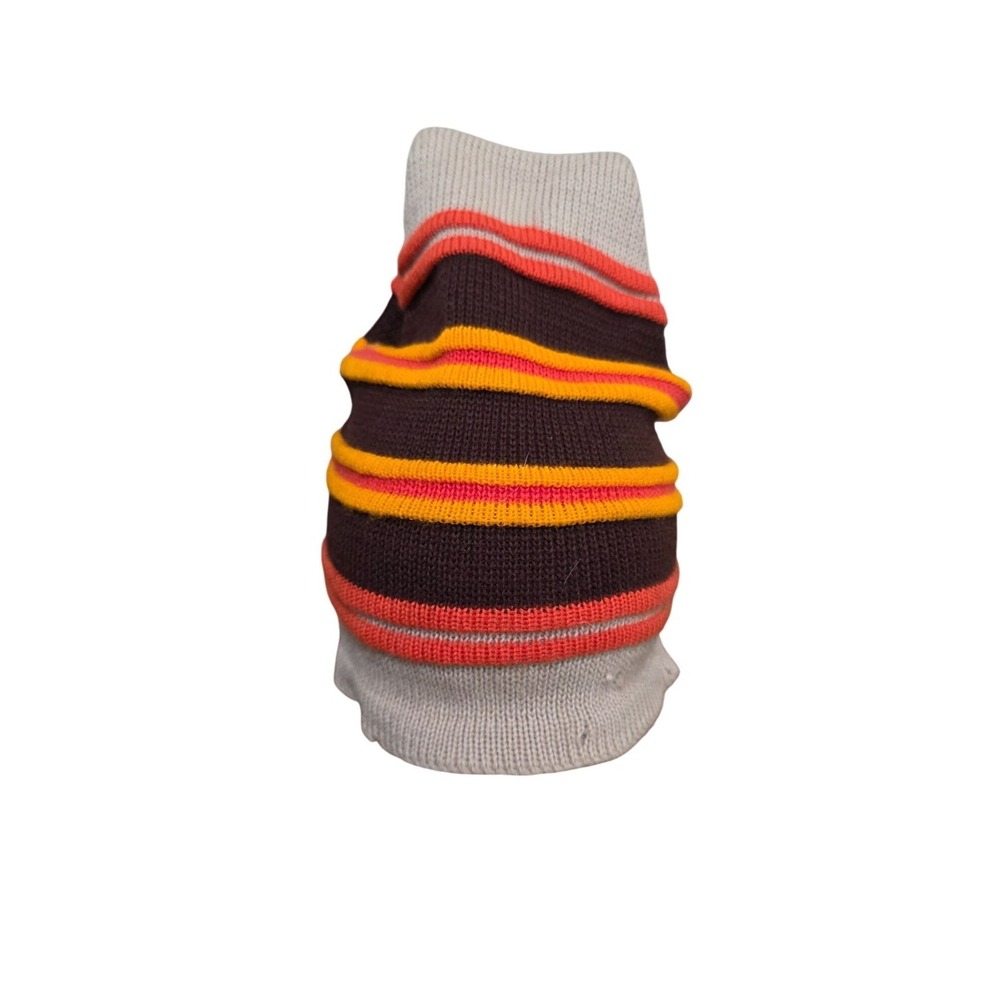 Vintage Wigwam Unisex Multicolor‎ Striped Knit Beanie Hat 100% Wool Size M